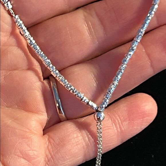 Gorjana Laguna Silver Y Shaped Necklace Dainty Evening Holiday - Picture 5 of 8